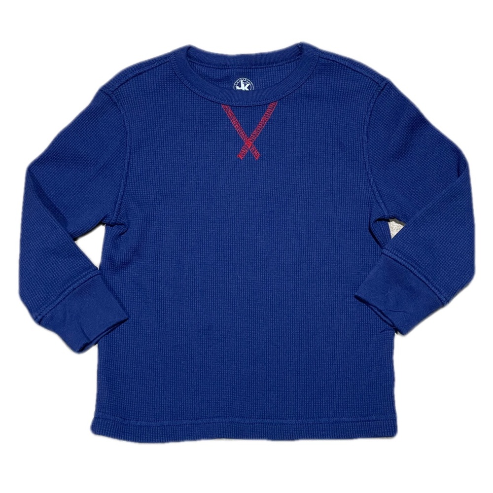 JK Designs Boys Ribbed Thermal Long Sleeve Shirt